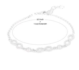 925 Sterling Silver Infinity Bracelet