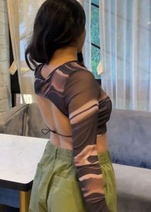 Abstract Print Mesh Top