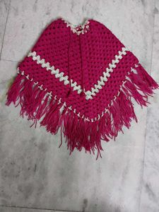 New Handmade Kids' Poncho(FREE FLOWER CLIP)