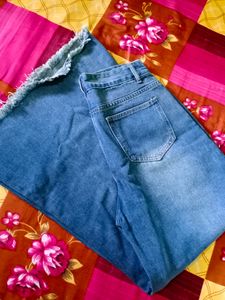Savana Raw Hem Wide Leg Jeans