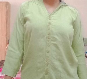 Light Green Button-Down Shirt