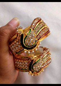 Peacock Golden Bangles