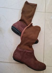 Mid Calf Suedette Boots