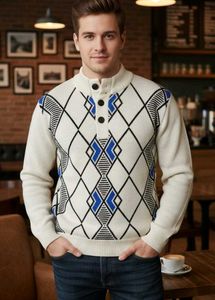 Stylish Geometric Print Sweater