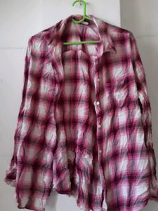 Pink Plaid Shirt