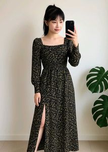 Floral Maxi Slit Dress