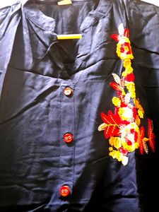 Stylish Dark Blue 🔵 Short Kurti,Only 120 Rupees!