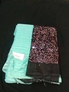 Silver Line Saree Wt Sequins Blouse Mat
