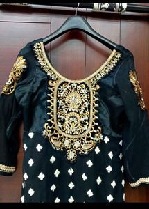 Black Party Wear Kurta