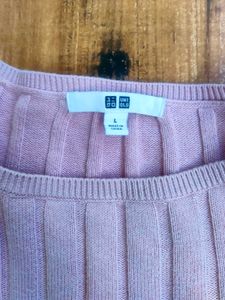 Winter Light Pink Sweater Top