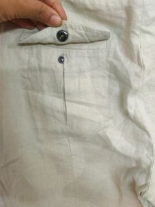 Cream Colour Pant For Woman