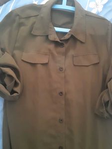 Olive Green Shirt Dress