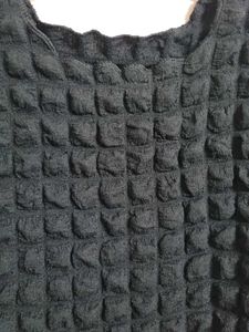 Textured Black T-Shirt