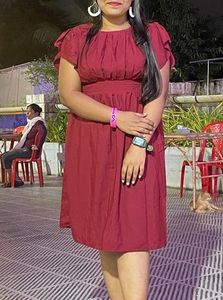 Maroon Mini Dress