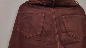 Brown Straight Jeans