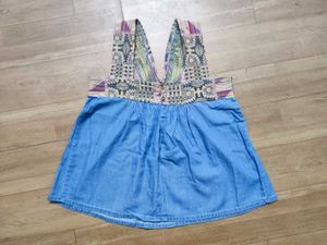 Denim &amp; Tapestry Top