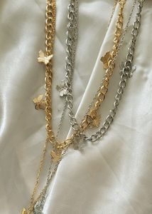 Silver Butterfly Double Stack Chain