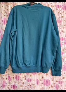 Embroidered Teal Sweater