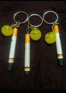 Combo Marlboro Ciggaratte Key Chain With Smily Bal