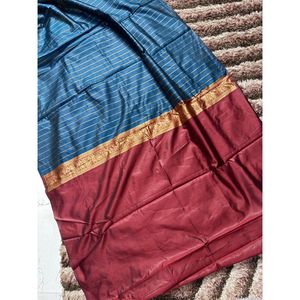 Elegant Blue Banarasi Silk Saree