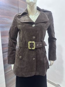 Brown Belted Jacket