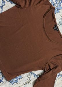 Brown Long Sleeve Top
