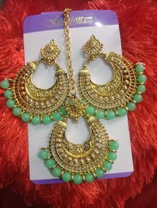 Earring With Maang Tikka