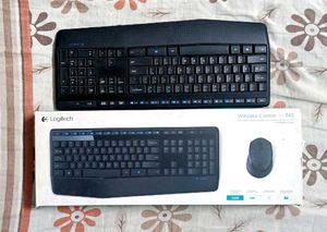 Logitech Keyboard + Vintage Diary + Metallic Pen