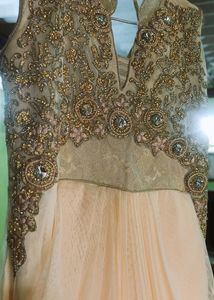 Heavy Party Wear Gown With Zirkon Work