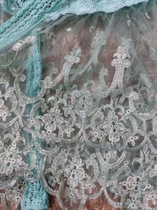 Whimsical Mermaidcore Lace Embroided Shrug