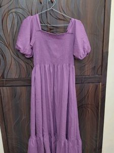 Purple Off-Shoulder Dress