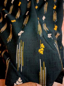Dark Green Printed Kurti 💚