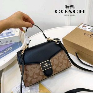 COACH PEPPER SATCHEL IN SIGNATURE BAG WD BOX
