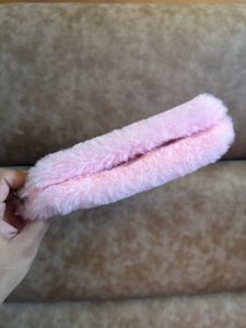 Cute Utility Pouch - Pink Faux Fur