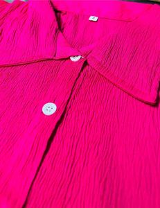 Hot Pink Oversized Shirt