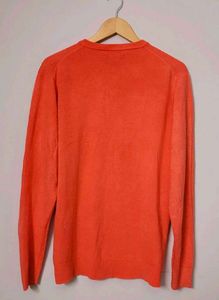Men&#39;s Coral V-Neck Sweater