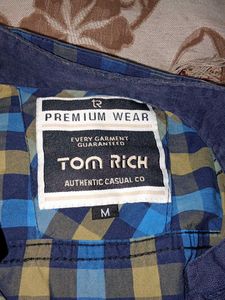 Blue and green plaid shirt