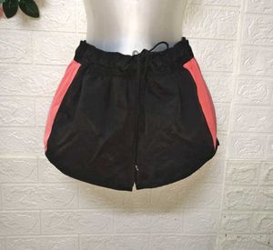 Black & Pink Active Shorts