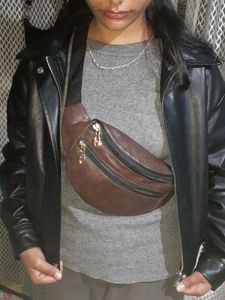 Brown Leather Waist Bag