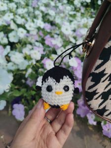 Crochet Penguin Bag Charm