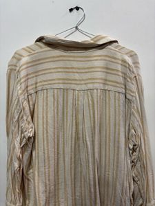 Beige Striped Shirt | Easy Breezy Everyday Look