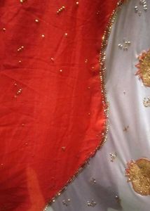 Elegant Embroidered Saree With Peticot