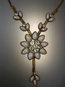 Vintage Flower Statement Necklace
