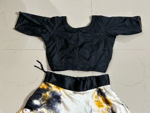 Black And Yellow Lehenga Choli