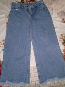Wide Leg Denim Jeans