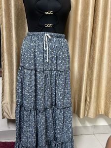 Tiered Floral Maxi Skirt