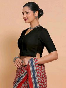 Black V-Neck Blouse