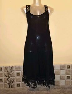 🎁Buy 2 Get 1 Free🎁Black Fringe Beach Dress