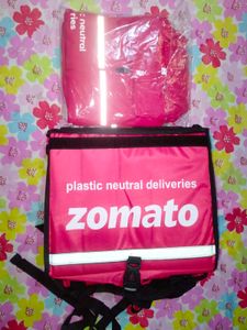 Zomato Delivery Bag &amp; 2 Combo Tshirt Kit😍🔥