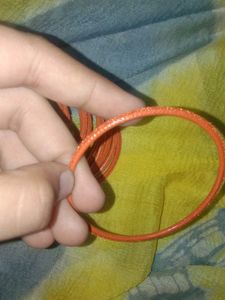 Orange Glitter Bangles